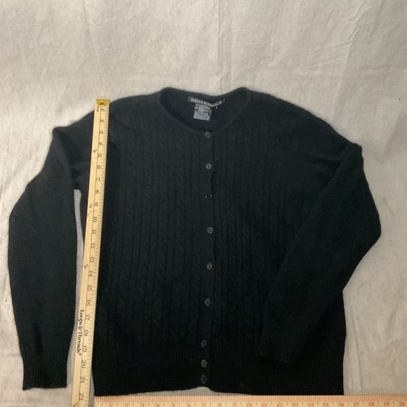 Rare Vintage 80’s Black Angora Cardigan - Picture 5 of 7